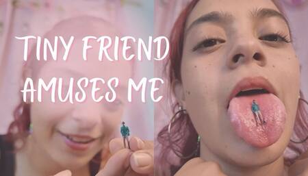 TINY FRIEND AMUSES ME