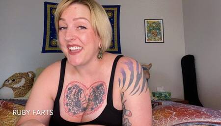 Ruby Farts in Blue Jeans and Black Leggings