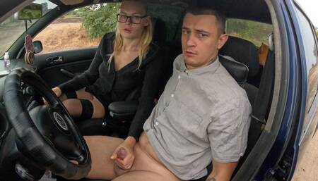 Driving Instructor’s Harsh Control – Cranking JOI