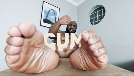 CUM For Masters Big Black Bear Feet - Verbal Jerk Off Instruction