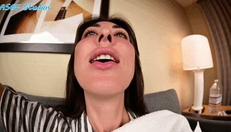 Goblin Goddess toys with tiny woman, SPIT and SALIVA FUN! GIANTESS VORE! Pt 3 - MOV