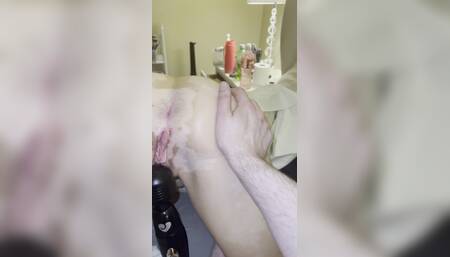 Mormon Housewife Cums with Wand on Her Knees