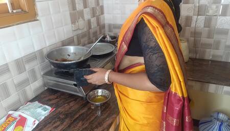 Tamil house wife Kitchen romance