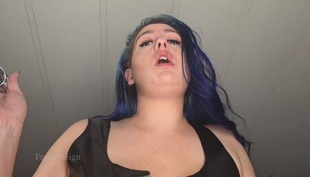 POV Ball Busting Pegging in and Out of Chastity Worship Breasts and Sweaty Armpits While Beating Your Balls to Earn Your Orgasm