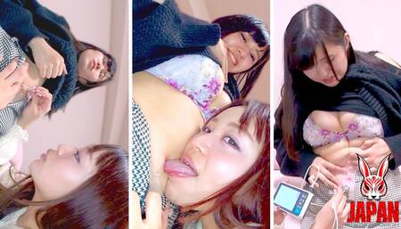 On the bed a belly button fetish is uncovered – Mitsuki YUINA slides a microscope into Mari KAGAMI’s navel, swabs the dirt, and breathes it in. Part 1