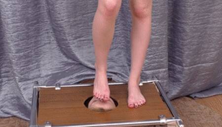 18 yo hottie with nice pedicure steps on face of girl in nightstand, lec250x 1080p