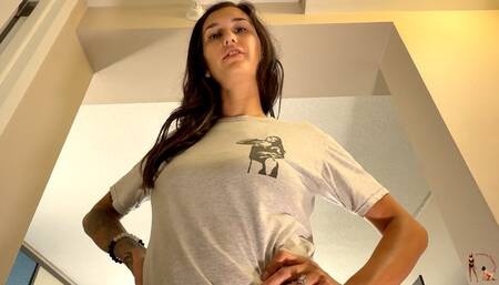 Greasy Rose Towers Over Her Online Date - Female Domination, Femdom POV, Pet Play, Puppy Play, Height Humiliation, Foot Fetish