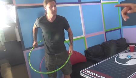 Horny pornstars queening lucky dude while blowing and jerking his dick