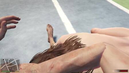 Trevor and Cheating wife amada having sex in tennis court