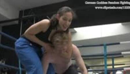 Madame Curie in Pushy Peek Punishment Beatdown in the Gym