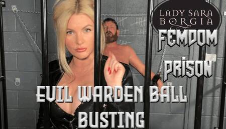 Femdom Prison - Evil Warden Ball Busting (1080p)