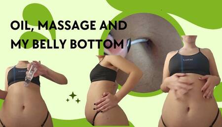oiling and playing with my belly button