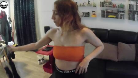 Tchikita Comes Back Striptease and Blowjob