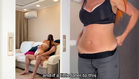 Stepmom Got Horny From My Sex With Girlfriend And Fucked Me - Russian Amateur With Talk And English Subtitles