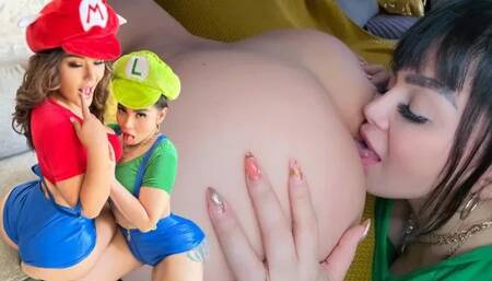 Mario Bros and Luigi Fucked by a Dildo Machine