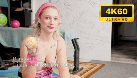 Lisa's foot & fruit tease