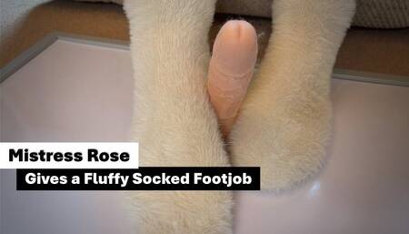 Mistress Rose gives a Fluffy Socked footjob 1080p