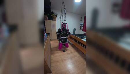 Sissy Maid Cums in Chastity Self Bondage