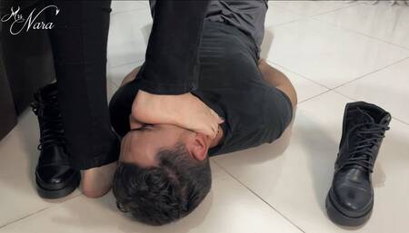 Nara boot stomps Hex's face until he learns his lesson (1080 EN-sub) - Foot Domination - Boot Domination - Shoe & Boot Worship - Foot Fetish - Domination