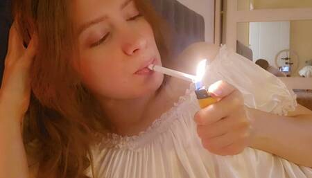 Chain smoking 8 cigarettes in bed beside you ;) muaa xx