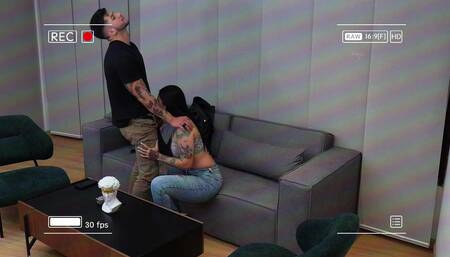 What a! I Fuck My Stepsister's Best Friend Through Ripped Jeans While We Play One