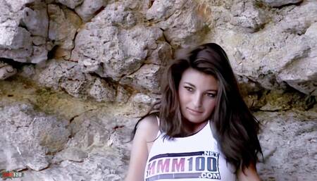 Carla the Young French Girl Carla Filmed with the Mmm100 Tshirt