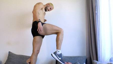 Barefoot Ridick trampling and worship