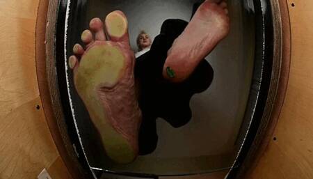 GIANT BLONDE slow motion car crush! GIANTESS FEET! - MP4