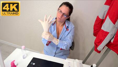 Your Sperm in My Plastic Container: Nurse Medical Handjob 4K
