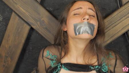 Dragged from the Trunk to an Abandoned Shed: Slave Mila Bound with Zipties, Tape-Gagged, and Doomed to Endless Vibrations on Her Dripping Clit (1080p)