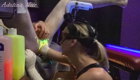 1st UV_Light Neon Deep Fisting by Adelina Noir and Fistdude a colourfull fisting experience