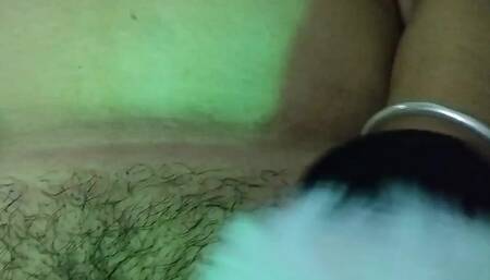 Homemade Sexy Lady Play Pussy with Dildo Hairy Mature Pussy
