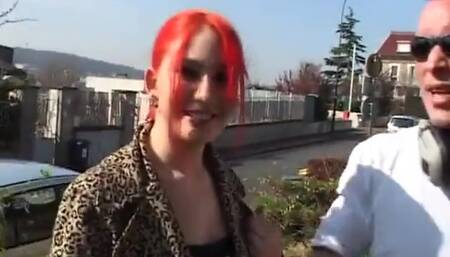 Casting of a gorgeous redhead slut getting analized and facialized