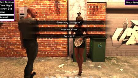Bald Daddy Thougt I'm A Girl & Got A Sloppy Blowjob From Me in the Street Corner
