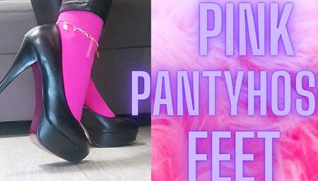 (70) Pink Pantyhose Feet
