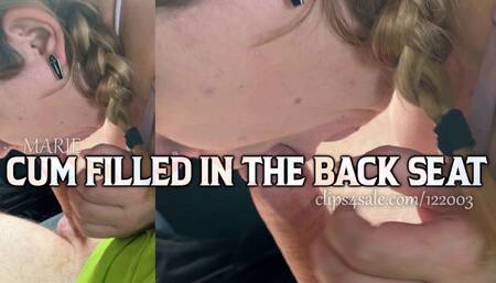 Cum Filled in the Back Seat