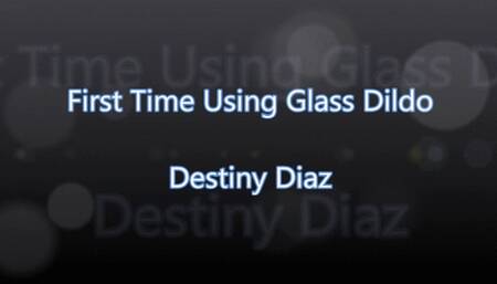 First Time Using Glass Dildo