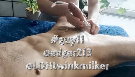 Muscle stud tied down, tickled, and edged (again) #guy11