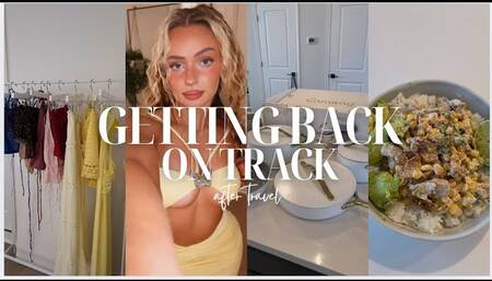 GETTING BACK ON TRACK AFTER TRAVEL| White Fox Boutique Tryon Haul, easy high protein meal, pilates