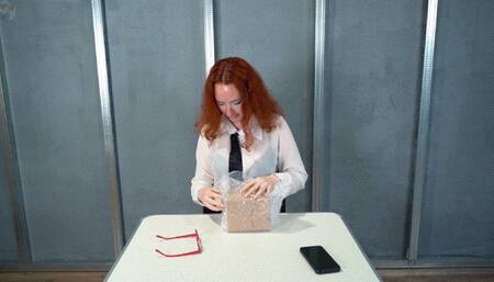 Relax in a bubble wrap bag