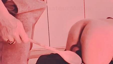 Jules' revenge: after he had his bum spanked, it's his turn to punish this twink's ass