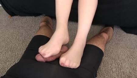 Black Dress Pantyhose Footjobs