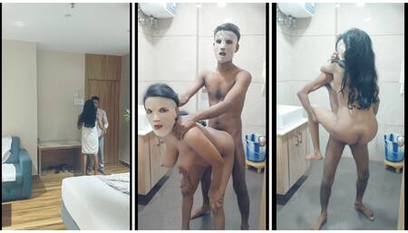 Desi hot indian bhabhi fuck with hotel service boy
