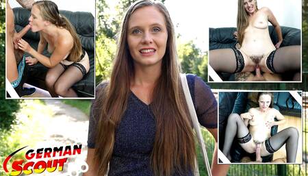 German Scout - Natural Girl Riddy with Hairy Pussy Get Multiple Orgasm at Pick up Casting