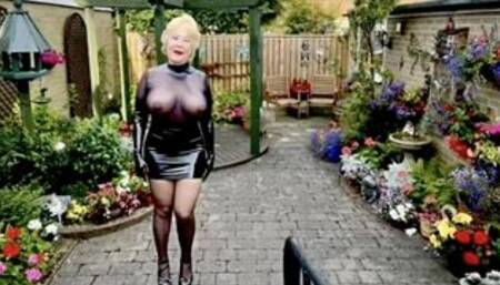 Cathy Shiny Tight PVC MiniSkirt Otley Slut Granny Yorkshire Wife High Heels Pornstar