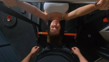 Sex with Intense Orgasms on the Weight Bench