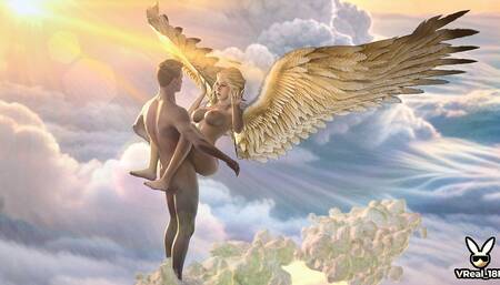 Fuck a Hot Angel as a Spicy Reception in Heaven!
