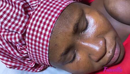 Home Alone with Black BBC Gateman and Ebony BBW Chef