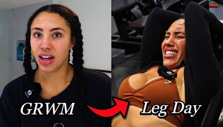 GRWM to Demolish My Legs (gym vlog)