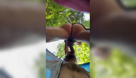 Blowjob for Stepdad on Camping